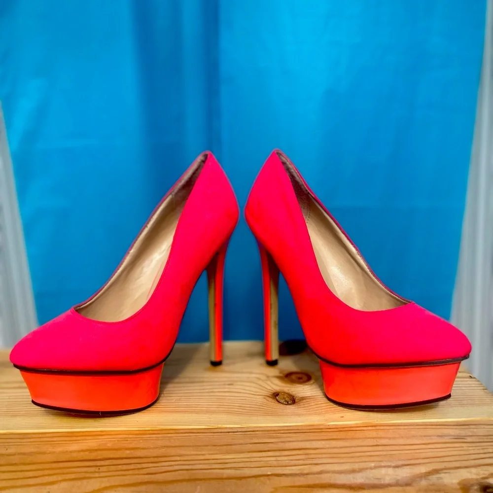 Platforms hot pink size 6